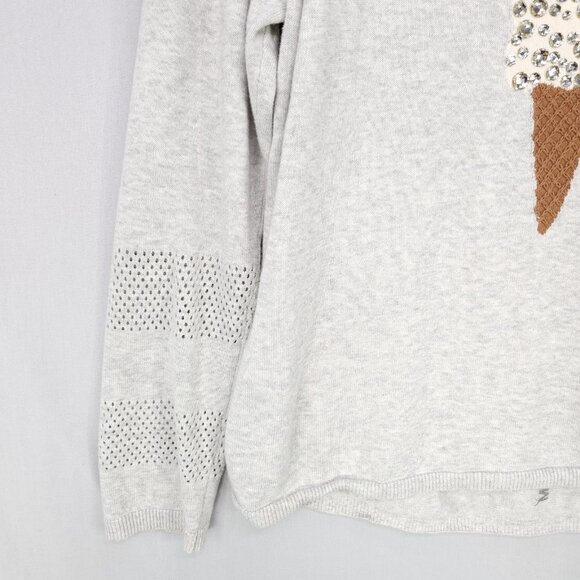 Lisa Todd Sweater Size Large Lickety Split Ice Cream Rhinestone Embellished - Picture 7 of 16